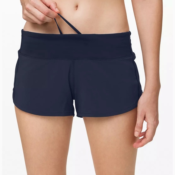 Lululemon navy speed up shorts - Picture 1 of 4